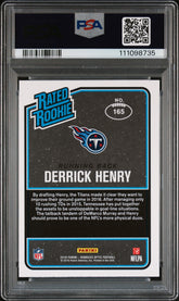 2016 Donruss Optic Derrick Henry #165 Red Yellow PRIZM RATED ROOKIE PSA 10